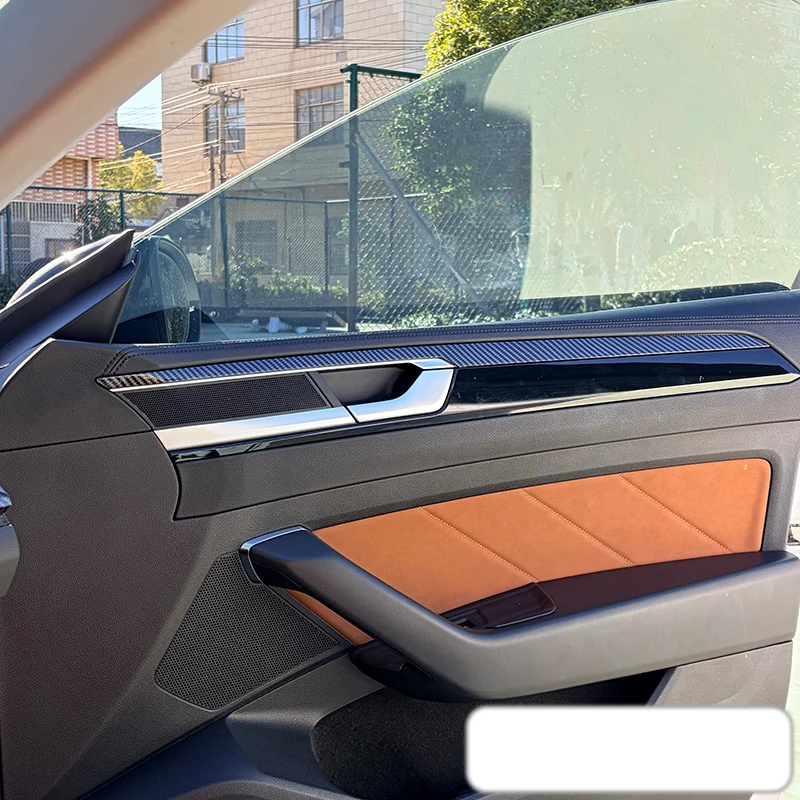 Фото Внутренняя декоративная полоса для VW Arteon 2021 2022 2023 2024 2025 2026 Sedan Arteon, внутренние молдинги из АБС-пластика из углеродного волокна №3