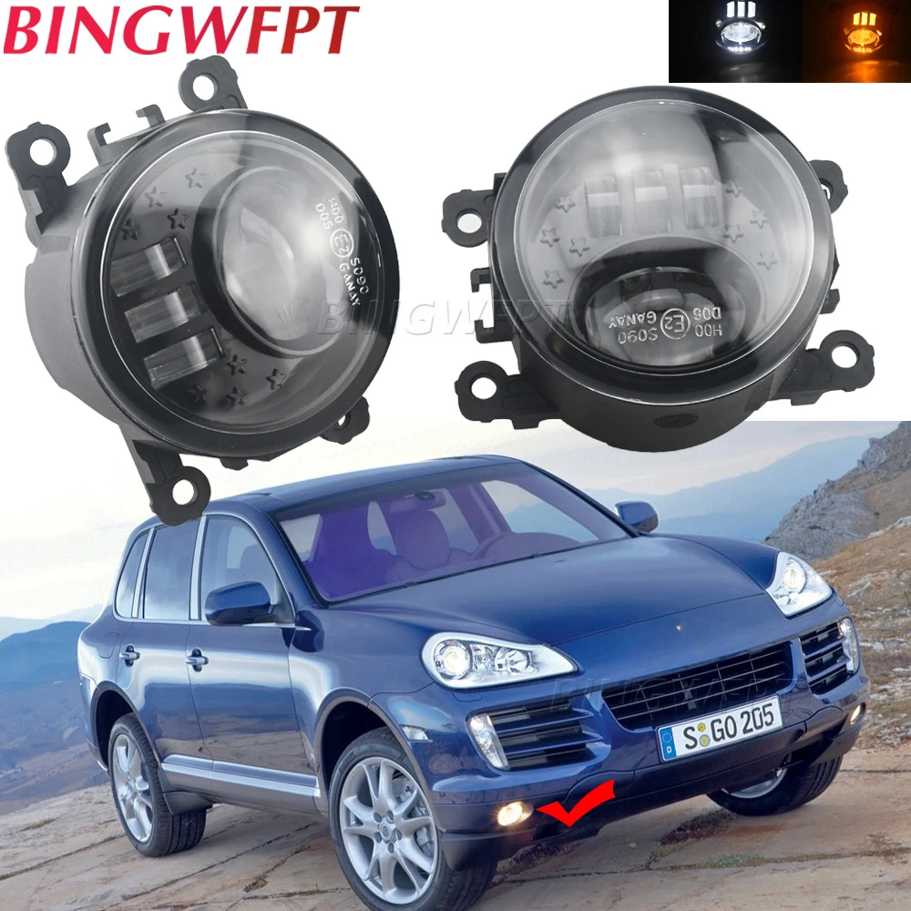 

1 пара светодиодный светильник противотуманных фар s, передсветильник противотуманные светильник ры для Porsche Cayenne 955, закрытые Противотуманные фары для внедорожников для Porsche Cayenne 2002-2015