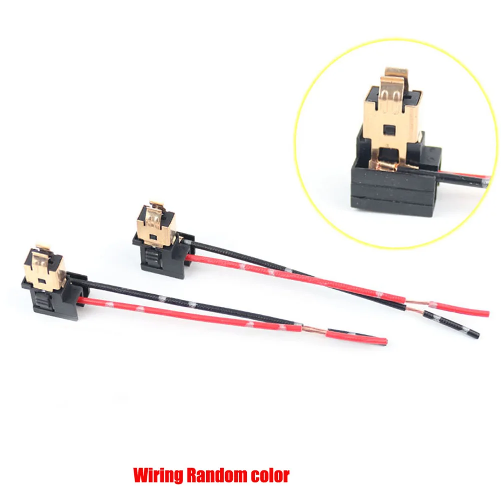 

2PCS H1 H3 Socket Extension Wiring Harness Connector LED Headlight Adapter Wiring Random Color Lighting Adapter Parts