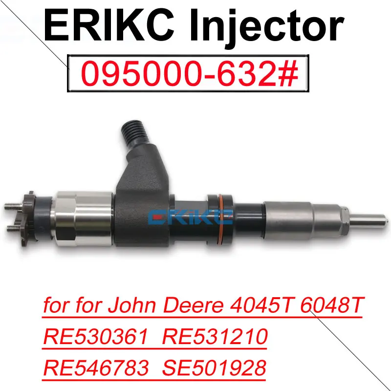 Фото Топливная форсунка Common Rail 095000-6320, 095000-6321 для Denso John Deere 4045T 6048T RE530361 RE531210 RE546783 SE501928 DZ100211 №1