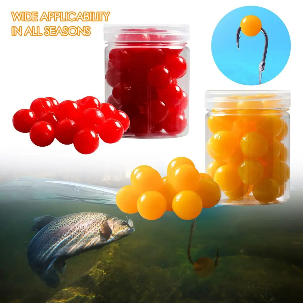 

Fruity Fish food Bubble Ball Fishing Tackle With Box Bean Boilies Carp fishing Flavor Beads Fishing Jelly Bait