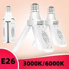 30 Вт E27 светодиодная лампа, складной светильник для гаража, освещение для мастерской, склада, домакоммерческого освещения, потолочный светильник, супер яркий