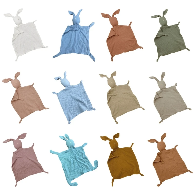 

57EE Baby Security Blanket Soothing Appease Towel Soft Rabbit Doll Teething Bib Toy