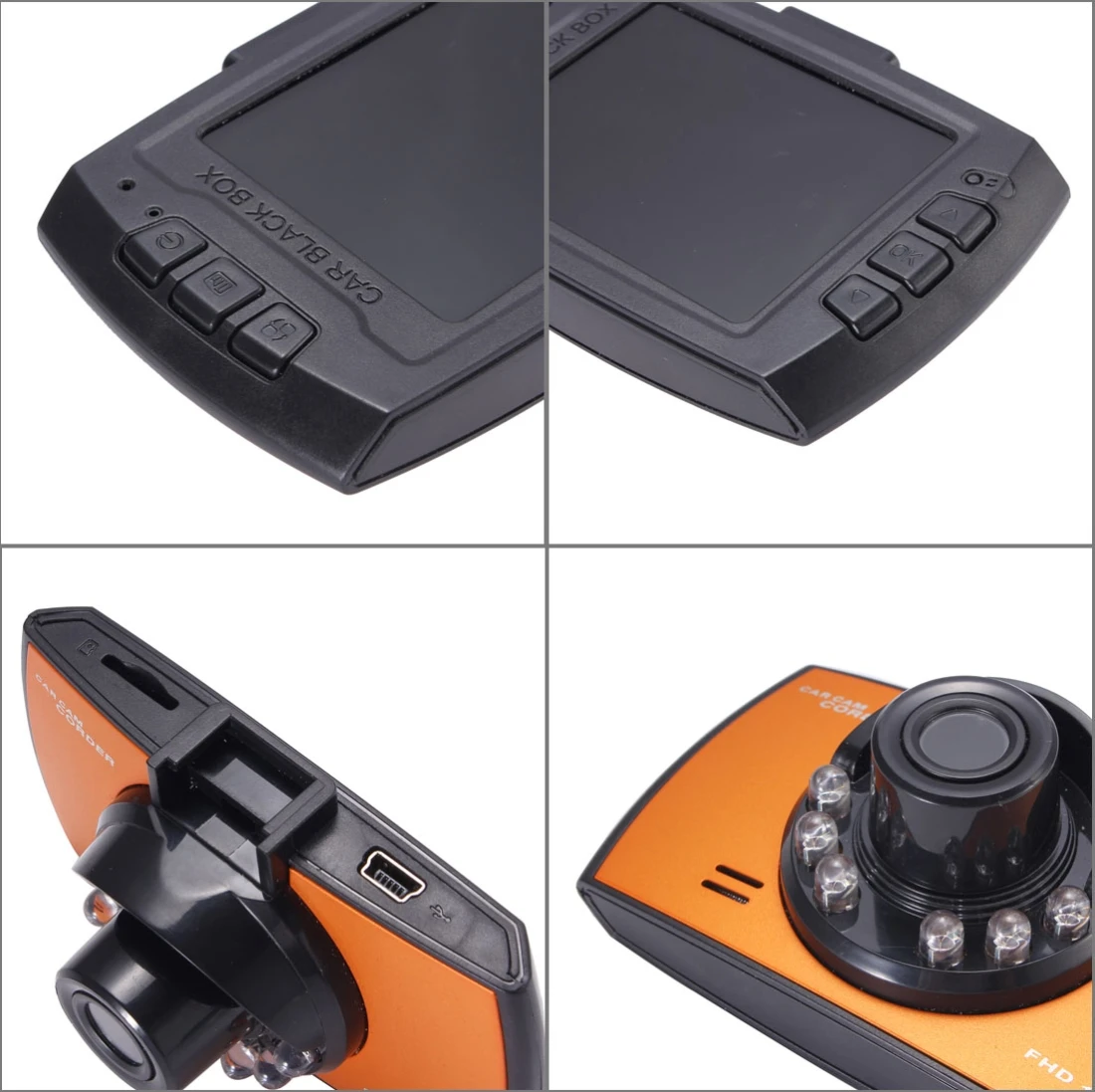 Generalplus 720P VGA 2 4-дюймовый ЖК-экран Автомобильный видеорегистратор поддержка