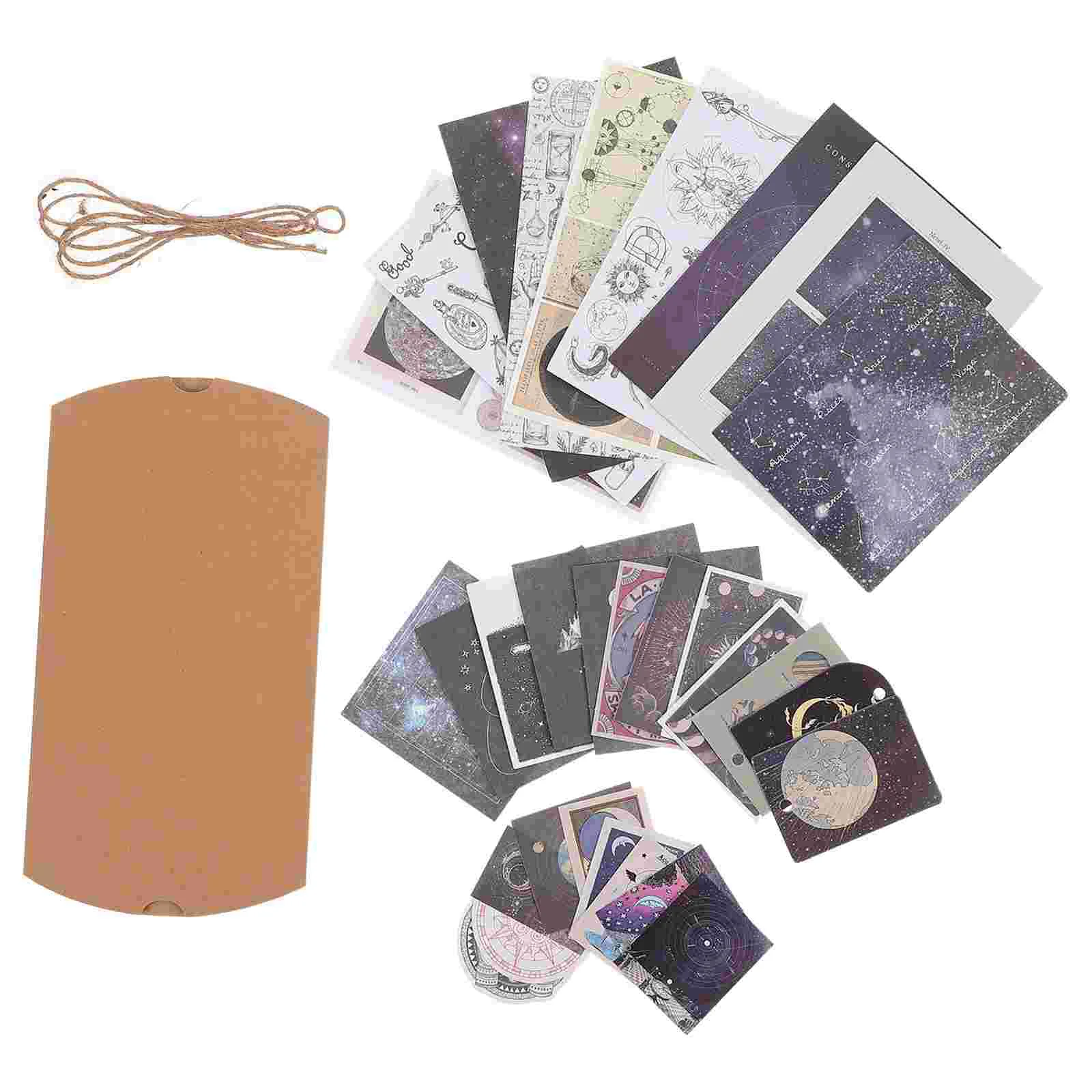 

Pocket Material Package Adhesive Decals Novel Stickers Decorative Papers Retro Scrapbooking Journaling Diary DIY