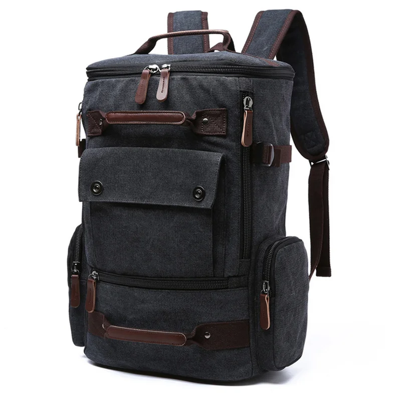 

Винтажный холщовый мужской рюкзак, повседневная школьная сумка, дорожные сумки, вместительный Многофункциональный ранец для ноутбука