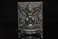 china hongshan culture black iron magnetism meteorite sculpture lucky statue handicraft home decoration5
