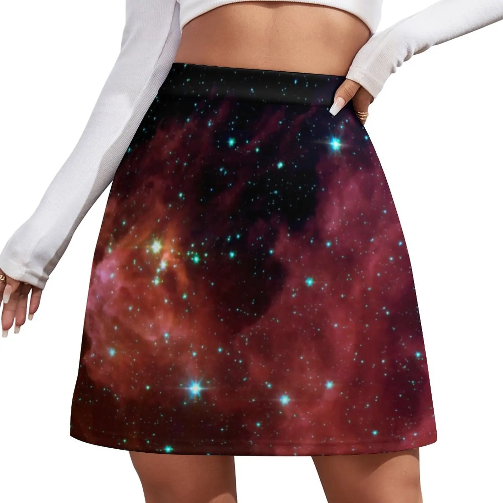 

Starry Night Print Skirt Summer Orion Nebula Streetwear Casual A-line Skirts Retro Mini Skirt Women Graphic Oversized Clothing
