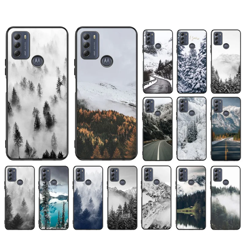 

Snow Mountain Nature Sceneary Phone Case for Motorola Moto One E7 power E7Plus E6S E20 E40 One Fusion plus Edge 20 Fusion 20lite