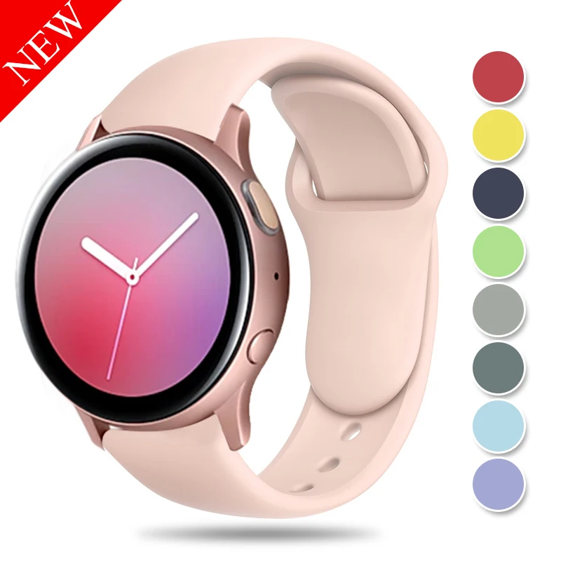 

20mm watch strap For Samsung Galaxy watch 3 41mm 42mm Silicone bracelet Garmin Amazfit Samsung Galaxy watch 2 40mm 44mm band