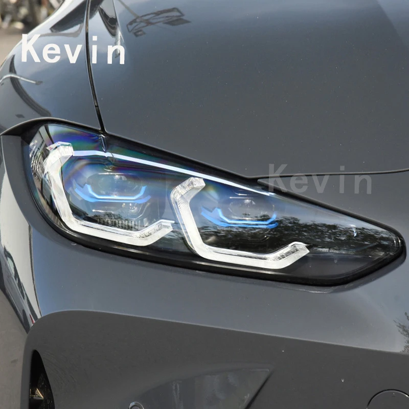 

For BMW M3 2007-2018-Accessories Car Headlight Protective Film Front Light Transparent Smoked Black TPU Sticker