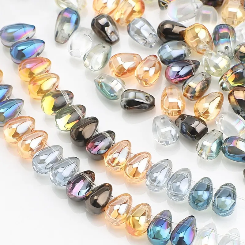 Модные самодельные бусины с насыпным покрытием, цвет AB, в форме капли, Crsyal, 6*10 мм, ювелирные изделия, бриллианты, 50 шт., y15865