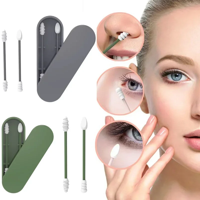 Набор силиконовых многоразовых хлопковых затычек для ушей 2 шт. в коробке