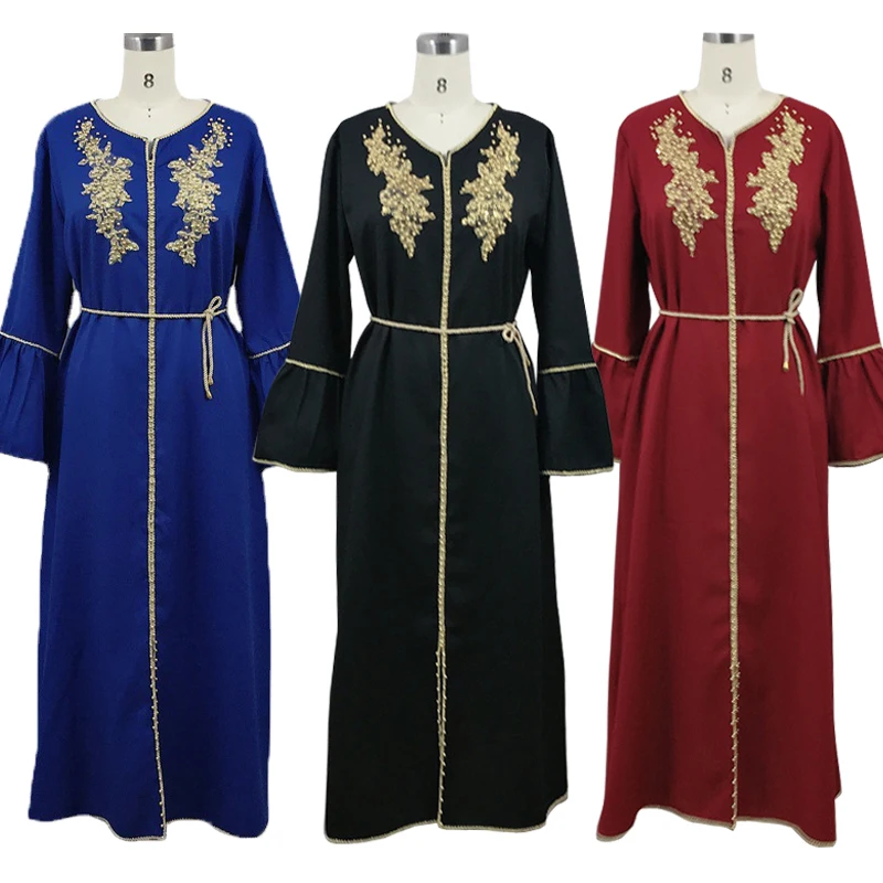 

Ramadan Abaya Dubai Turkey Muslim Fashion Women Dress Islam Caftan Marocain Dresses Arabic Eid Islamic Clothing Robe Musulman