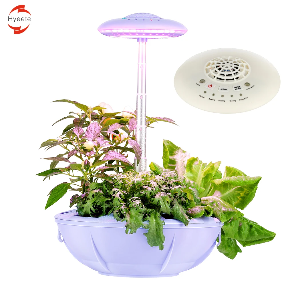 

Flower Pot Greenhouse Grow Starter Kit Self Watering Indoor Planter Hydroponic Herb Garden 16W New LED Growth Light with Stand