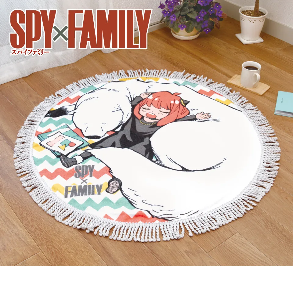 

80X80CM 2022 New Anime SPY X FAMILY Figure Twilight Loid Anya Yor Forger Carpet floor mat Bath towel Ornaments fans gifts