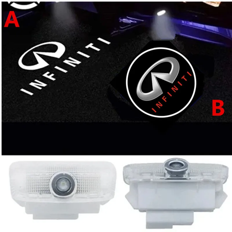 

2 шт. светодиодный проектор с логотипом двери автомобиля HD Light для Infiniti EX25 EX35 EX37 QX50 QX56 M37 FX37 FX50 G37 G25 QX70 QX80 Q50 Q60 M25 M35