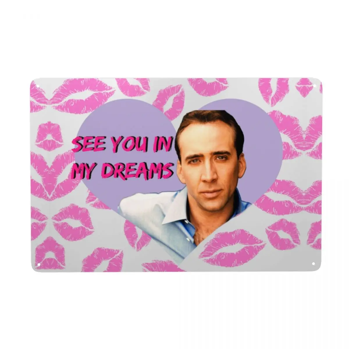 

Nicolas Cage Metal Tin Signs Custom Vintage Plaque for Gate Garden Yard Man Cave Bar Wall Art Decor