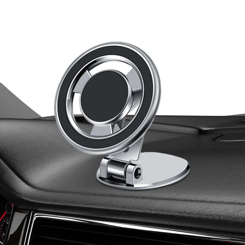 

Car Folding Magnetic Suction Mobile Phone Support Universal Dashboard Metal Mobile Phone Bracket Rotation Navigation Bracket