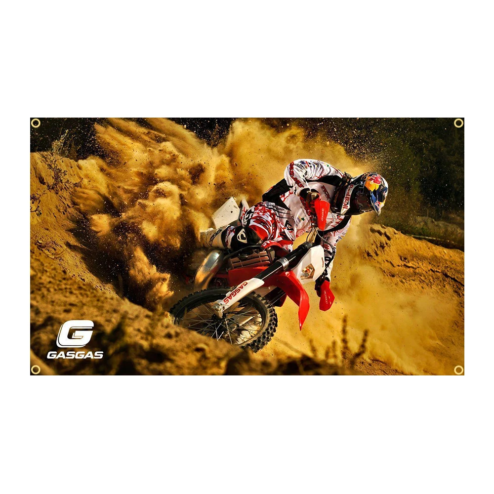 Газовый красный флаг 90x150 см для гонок на мотоцикле баннер украшение гобелен