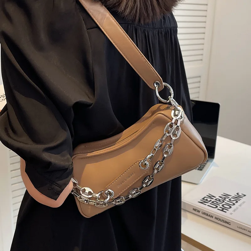 

2022 New Trendy Fashion Western Style Chain Small Square Bag Texture All-match One-shoulder Messenger Bag Small Bag Women's Bag