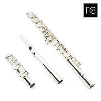 student flute model pf 200 all silver plated pinned mechanism closed hole offset g c footjoint