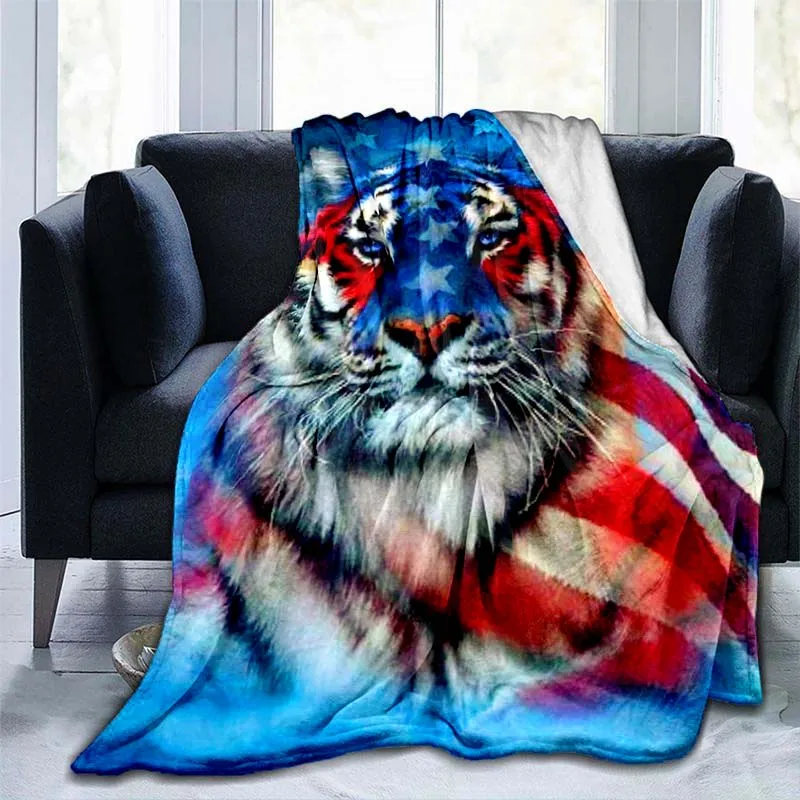 

Animal Tiger Blanket Flannel Blanket Super Soft Fleece Throw Blankets Warm Blanket for Bedroom Couch Sofa