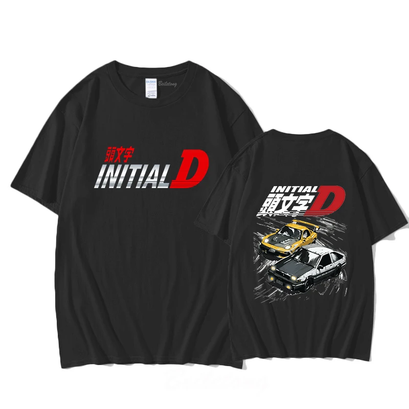 Jdm футболка аниме Initial D Drift футболки с японским автомобилем мужские ретро принтом