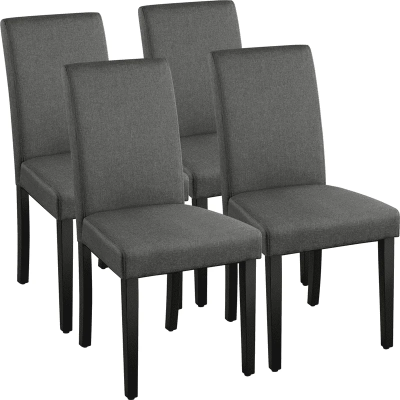 

MART 4pcs Fabric Upholstered Parson Dining Chairs for , Dark Gray Chair for dining table Wooden chair Metal chair Plywood chair