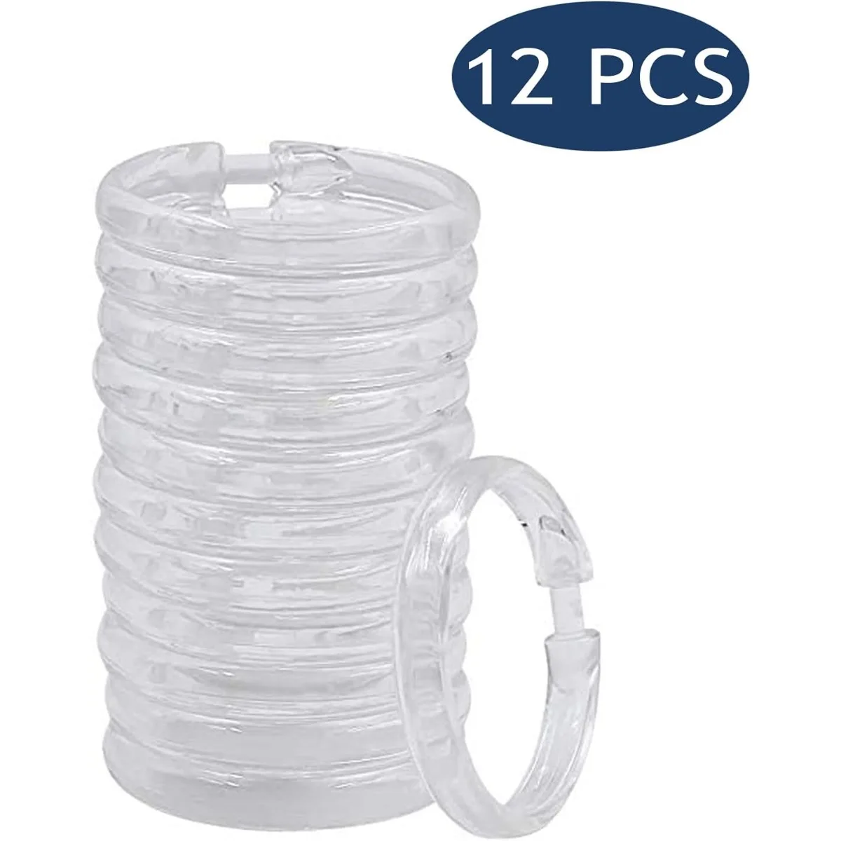 

Крючки для штор для душа пластиковые 12 шт