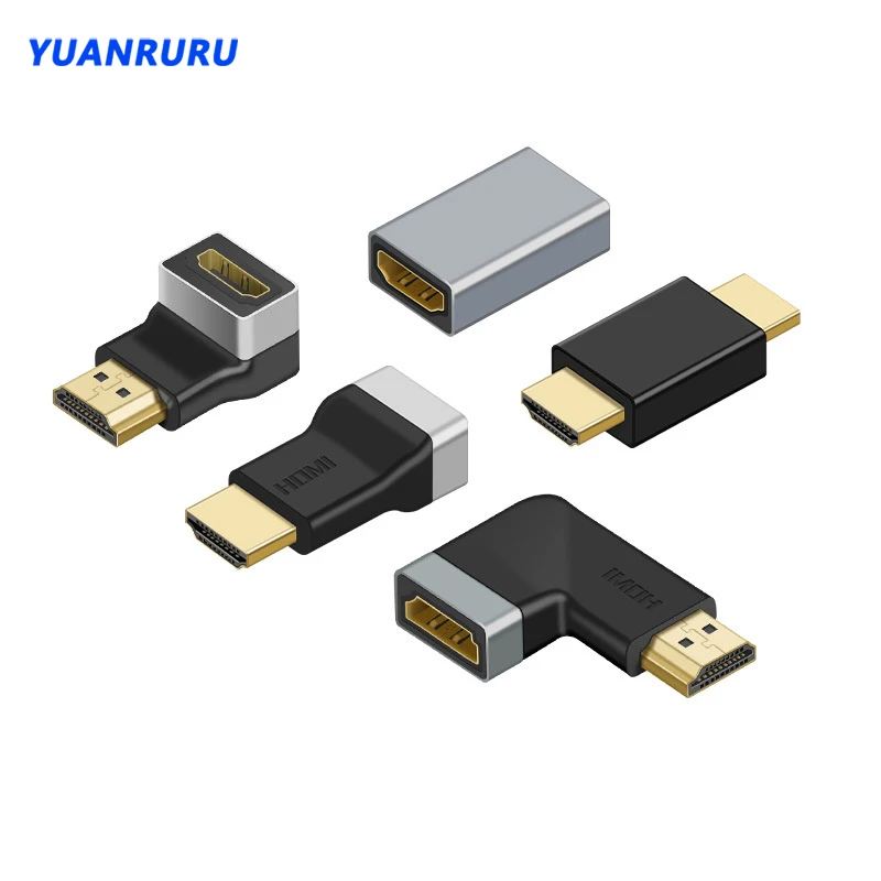 Совместимый с HDMI адаптер под прямым углом 90 градусов Женский адаптер Contector 8K 60Hz 4K 120Hz 48Gbps