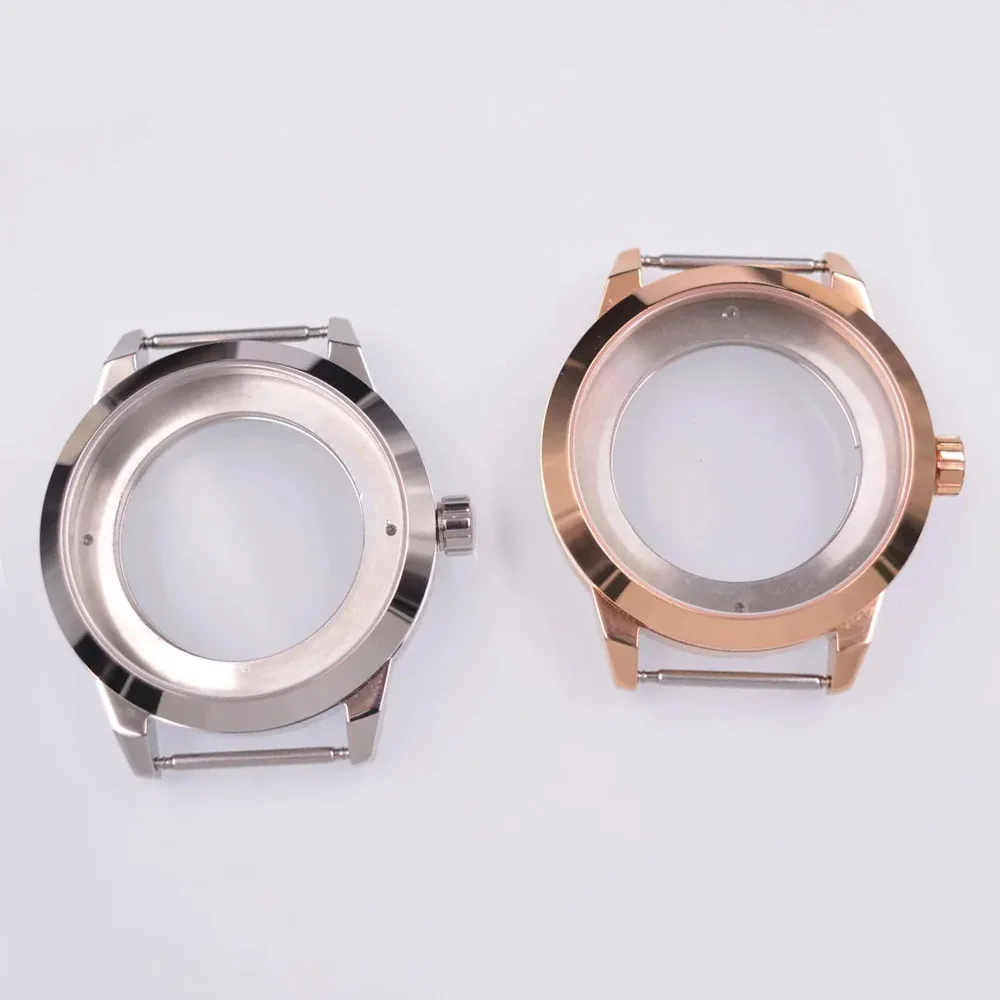 Корпус часов из твердой стали розовое золото/серебро 41 мм ETA 2836 Miyota 8215 DG2813 ST1612