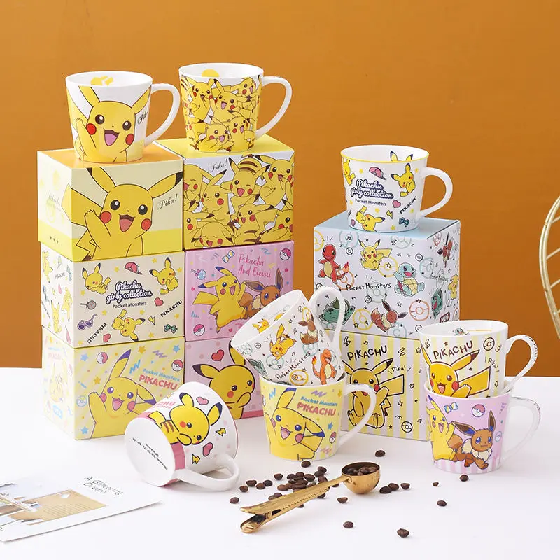 

Kawaii покемон аниме мультфильм серия Пикачу Новые Креативные модные офисные принадлежности кружки пара кружки праздничные подарки