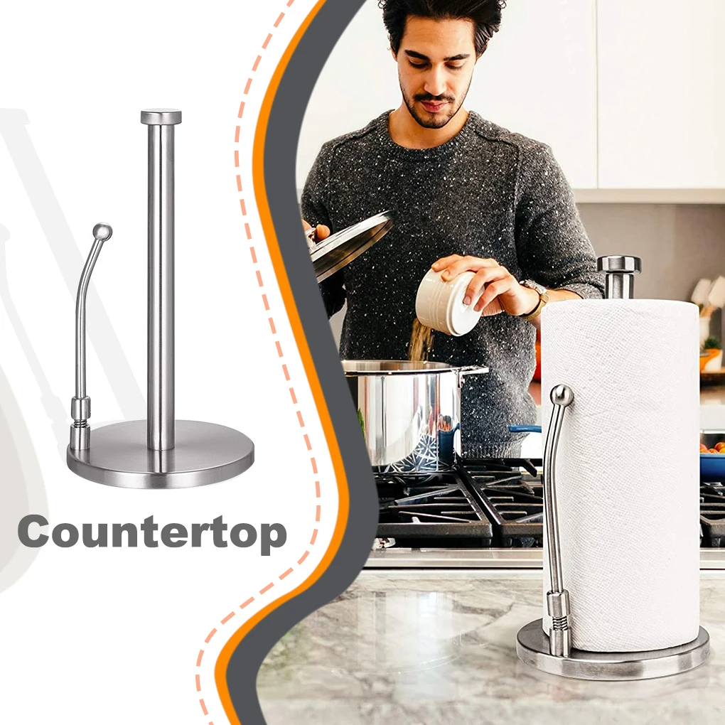 

Kitchen Paper Towel Roll Storage Vertical Holder Table Living Room Stand Rack Cafe Countertop Tissue Rolls Home