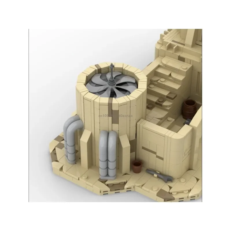MOC Space Battle Tatooine Модульный Здание Eisley Жилая Хижина 1919 деталей