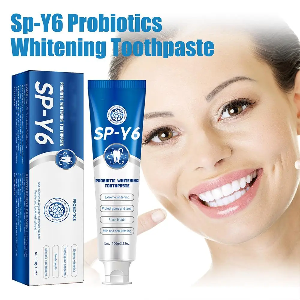 

SP-Y6 Probiotic Shark Toothpaste Teeth Whitening Plaque Oral Toothpaste Breath Fresh Prevention Care W1W8