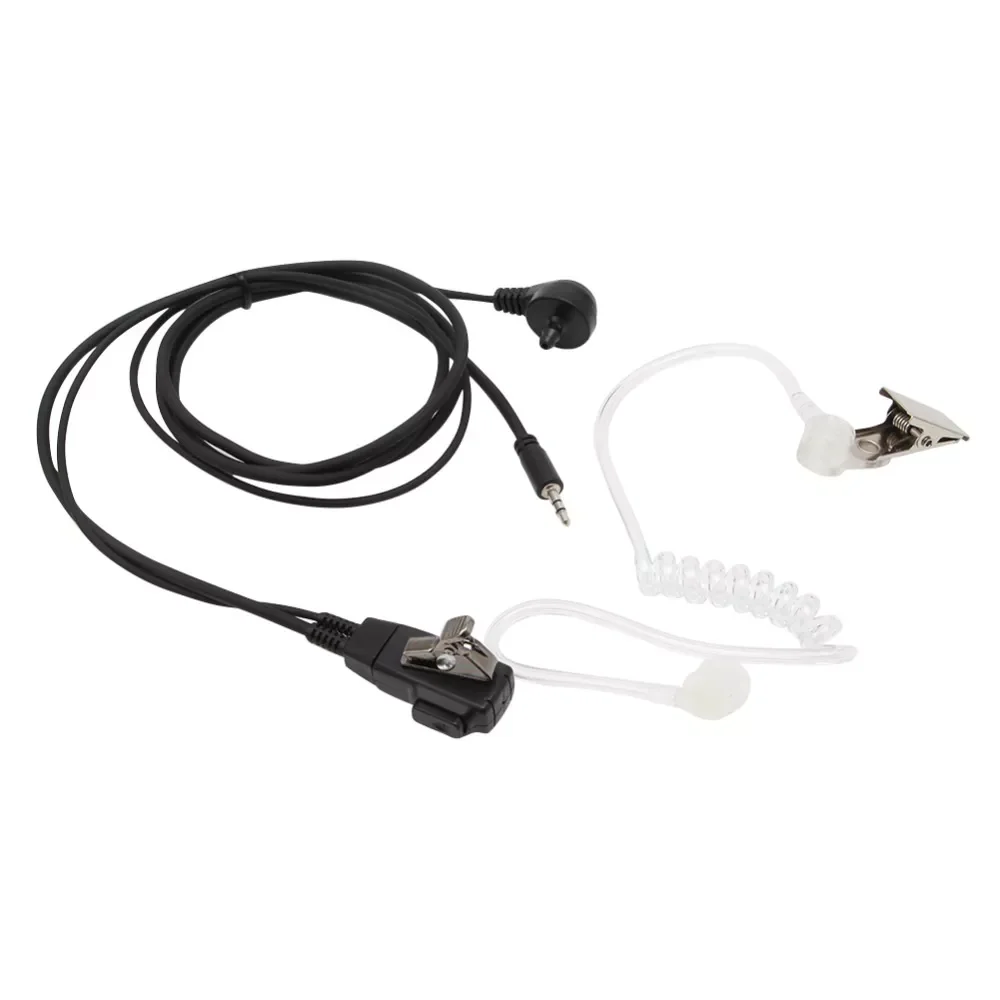 

OOTDTY 1 Pin 2.5mm Covert Acoustic Tube Earpiece For Cobra Radio With PTT White+Black Headset Earphone Accessories