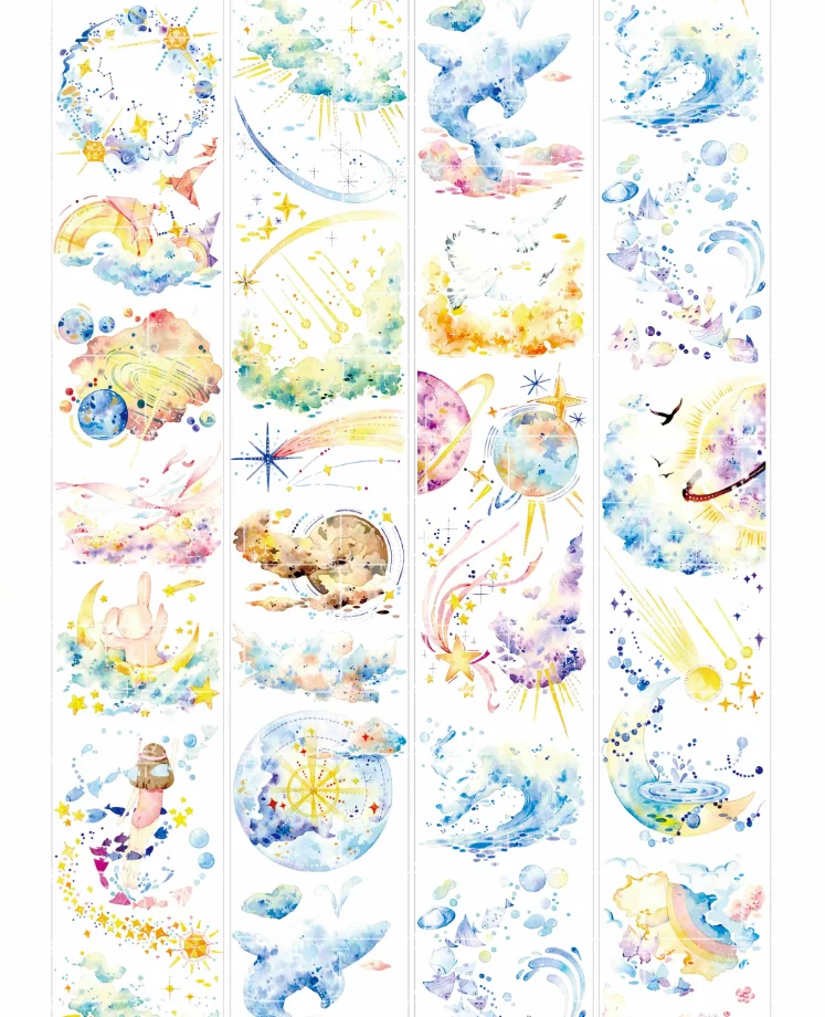 

10 Meter Roll Deer "nebula 20" Pet Japanese Special Oil Scrapbooking Tape