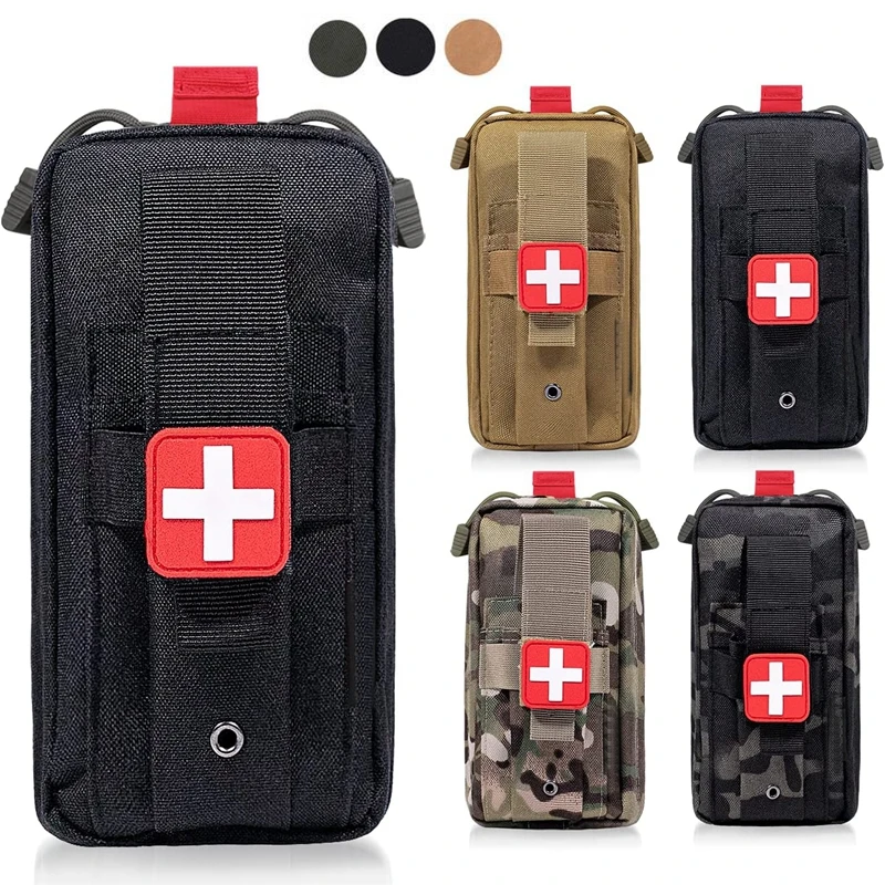 

Molle Medical Pouch Tourniquet Holder Tactical First Aid Pouch Small Trauma Kit IFAK Pouch Emergency EMT Kit for Camping Hiking