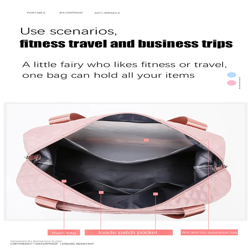 Outdoor Waterproof Oxford Cloth Sports Gym Bags for Men Women Training Fitness Travel Handbags Large Capacity