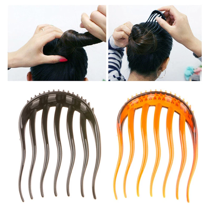 

Women Hair Styling Clip Plastic Hair Stick Bun Maker Braid Tool Ponytail Holder Girls Hairpins Hair Accessories Hair Combs