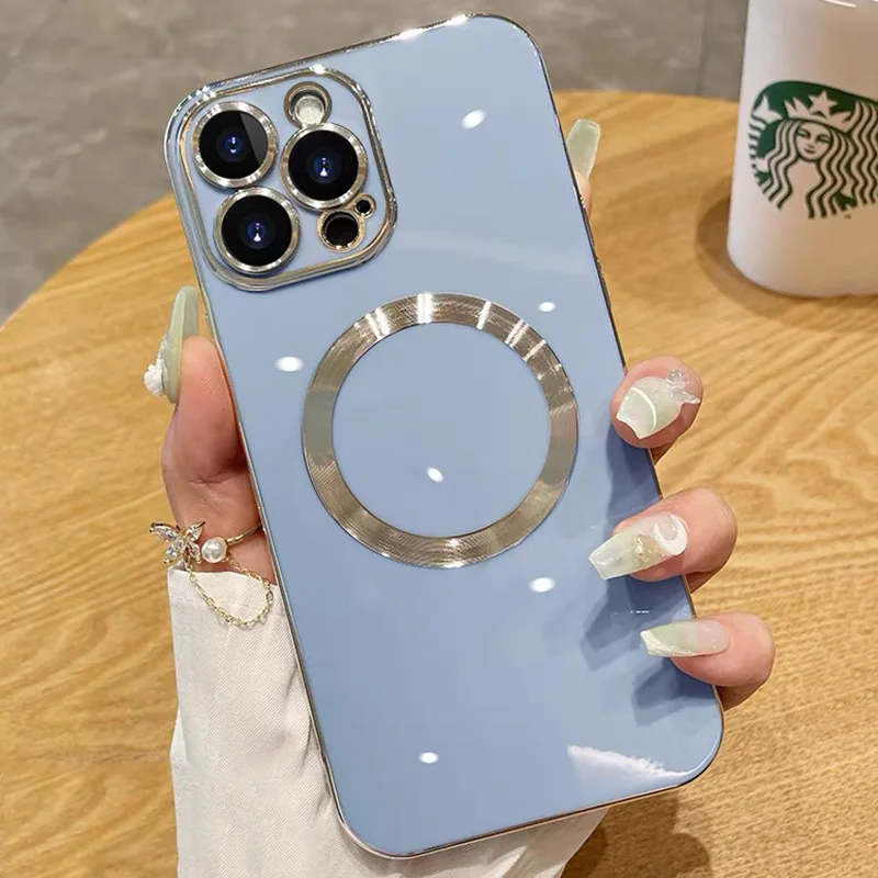 

Electroplated Phone Case For iPhone 13 12 11 Pro Max Soft Silicone Lens Protective Back Cover For iPhone 13 Pro Max 13Pro Coque