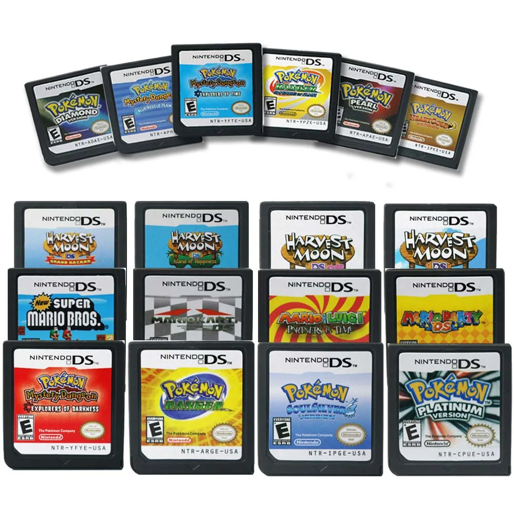 

Картридж игровой серии Pokemon DS, игровая консоль с жемчугом, SoulSilver Ranger, загадочная подземная консоль для DS, несколько разных карт