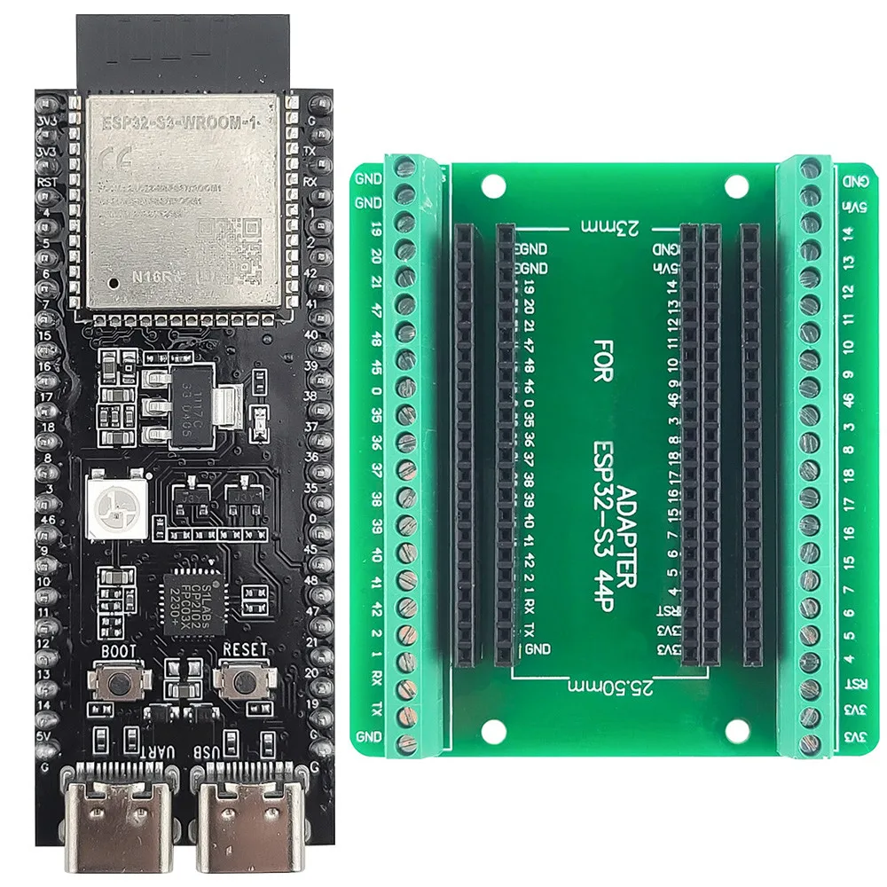 Макетная плата ESP32 S3 с расширительным адаптером BT 2 4G Wifi модуль 8 Мб PSRAM N16R8 44Pin CP2102