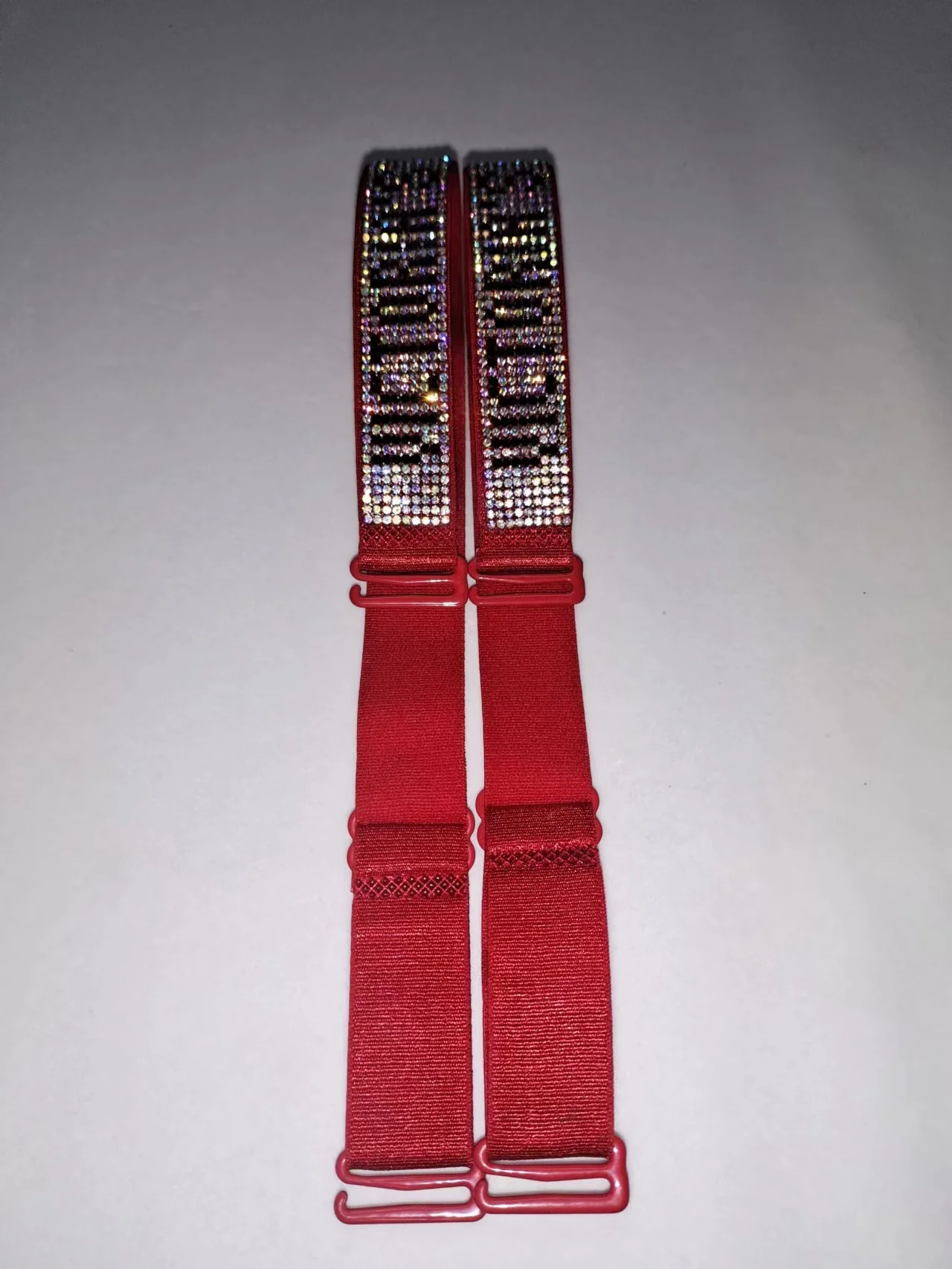 Colorful Glare Multicolor Vs Rhinestone Shoulder Strap Bra Shoulder Strap Bra Detachable Shoulder Strap Bra Width 2 * 40cm