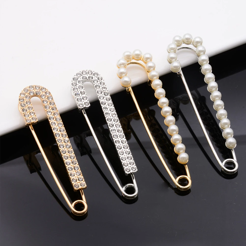 

Vintage Rhinestone Clothing Pins For Women Waistband Pins Decoration Dress Pant Buckle Brooches Set Trendy Accessories Jewelry