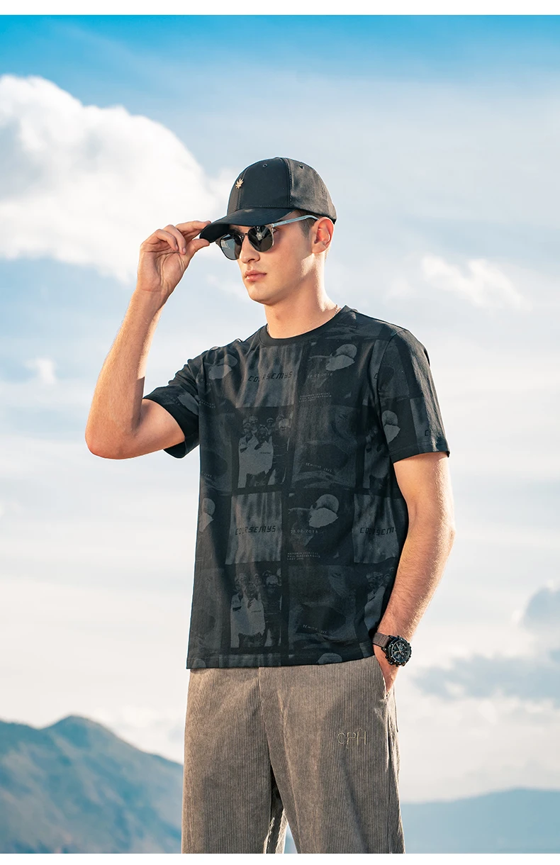 

7260 2022 summer new men's trend full print short-sleeved T-shirt