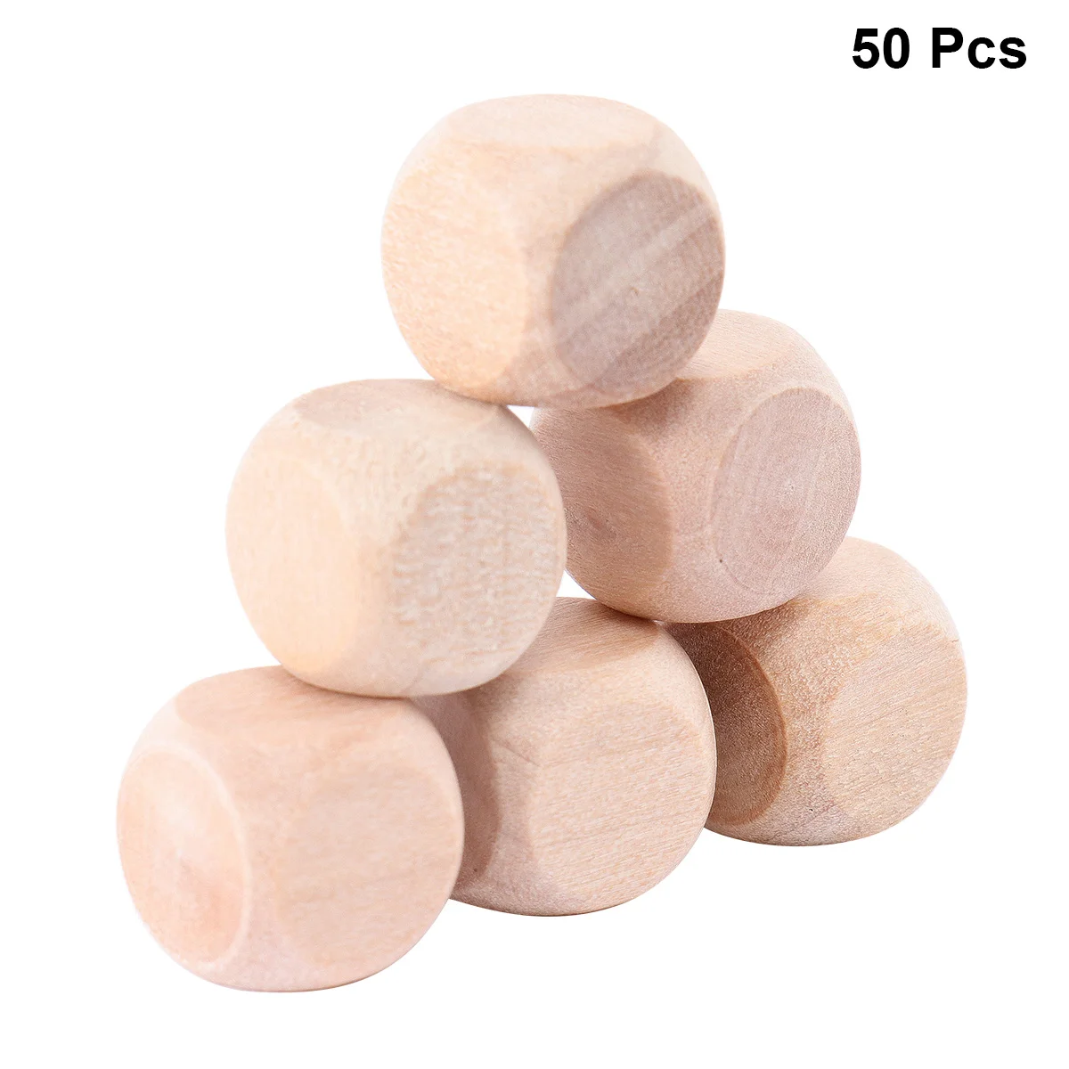

Dice Wood Wooden Blank Blocks Craft Sided Six Toy Unfinished Square Gaming Cube Plain Setlawn Cubes Natural Yard Block