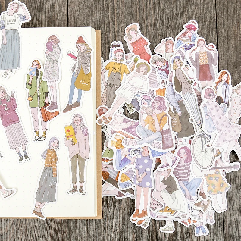 

100pcs/pack New Women Hai Mori Girls stickers handbook Stickers DIY Craft Photo Albums Sticker/Scrapbooking Stickers