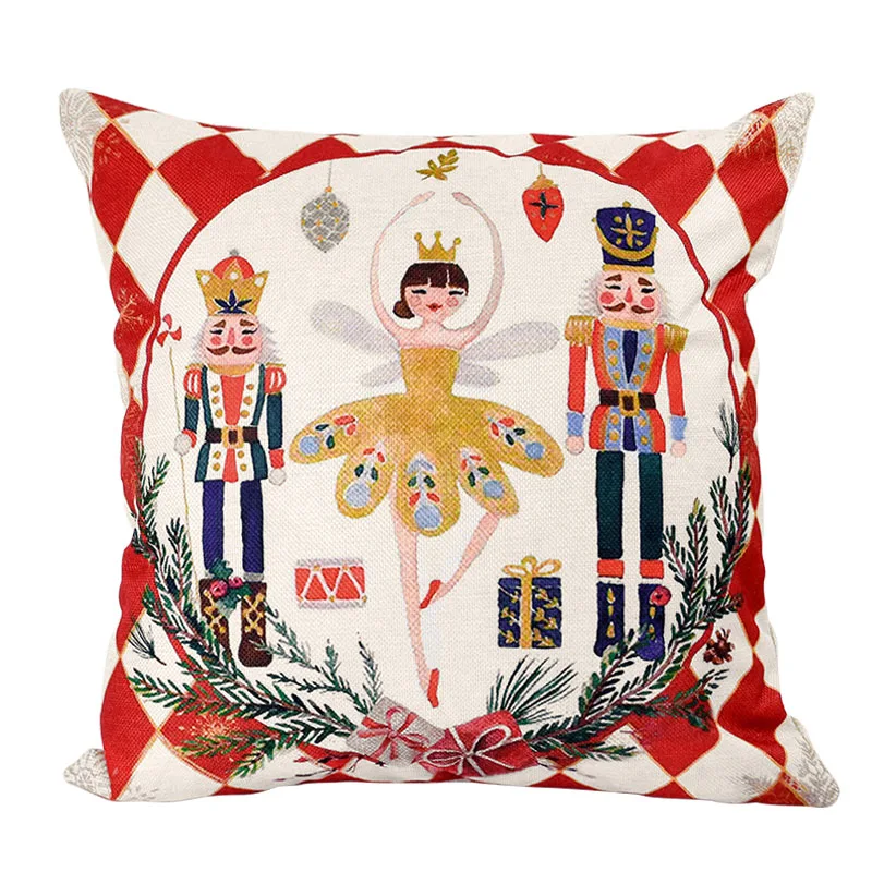 

Наволочка из полиэстера велюра 45*45 см с рождественским рисунком